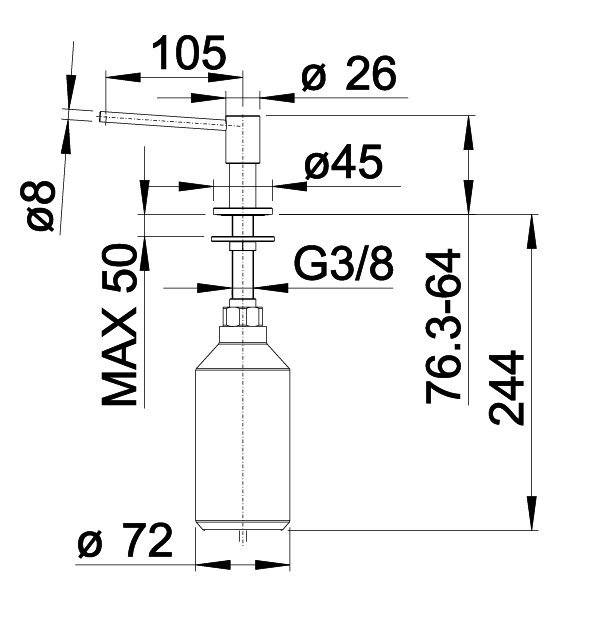 Blanco Piona nerez leštený dávkovač saponátu