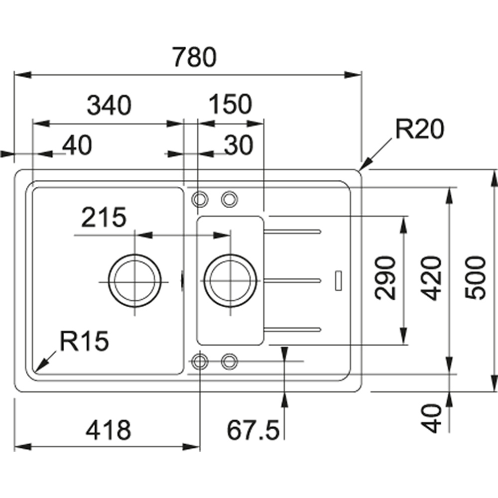 Franke Basis BFG 651-78 Fragranit matná čierna 