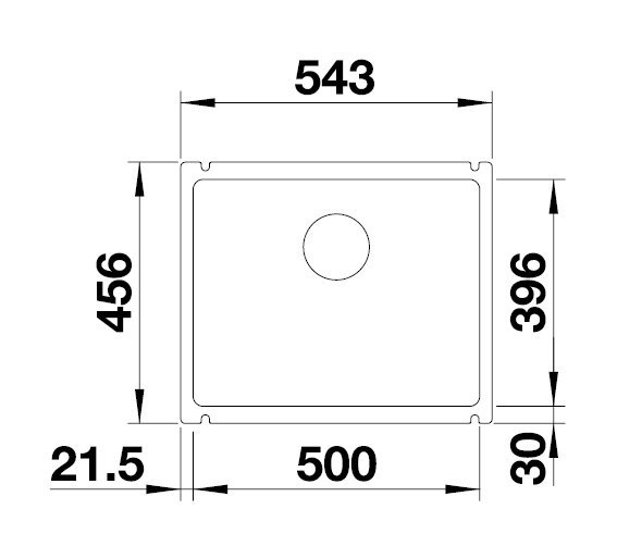 Blanco Subline 500-U bez tiahla keramika bazalt
