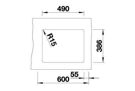 Blanco Subline 500-U bez tiahla keramika bazalt