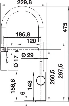 Blanco Catris-S Flexo Filter chróm