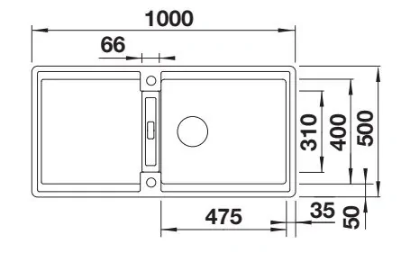 Blanco Adira XL 6 S sivá vulkán s excentrom