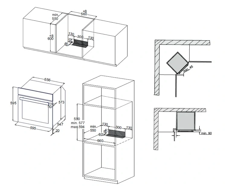 Vstavaná rúra Evido Level 60B čierna