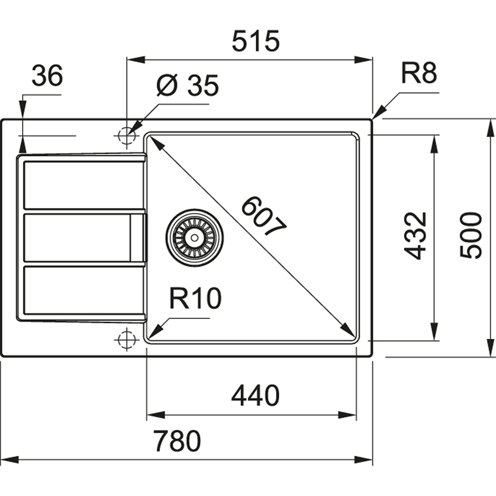 Franke Sirius 2.0 S2D 611-78 XL Tectonite Šedá