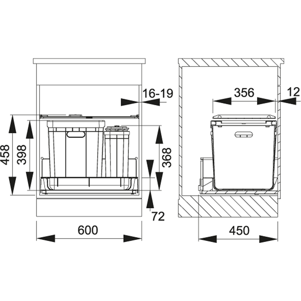 Franke Sorter 350-60 COMPOSTA 40l