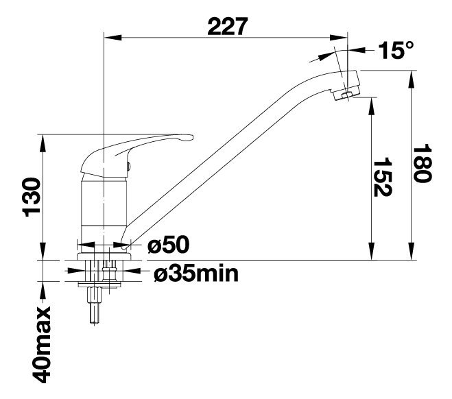 Blanco Daras antracit
