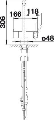 Blanco Fontas-S II satin platinum výsuvná sprška