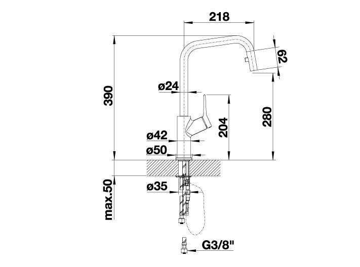Blanco Jurena - S chróm výsuvná sprška