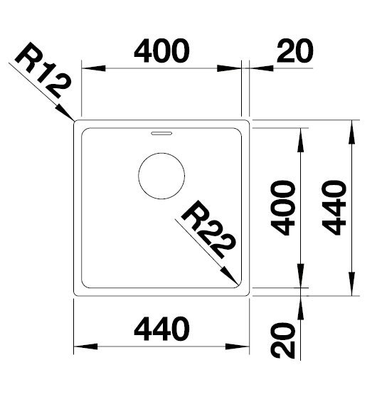 Blanco Andano 400-IF nerez