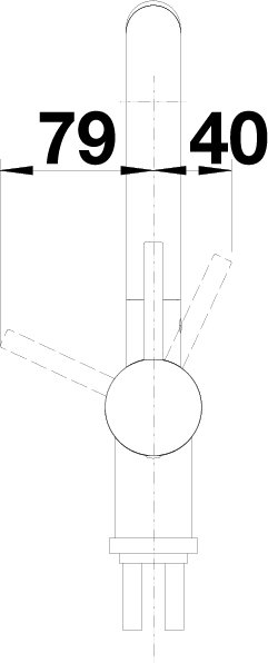 Blanco Linus-S čierna výsuvná sprška