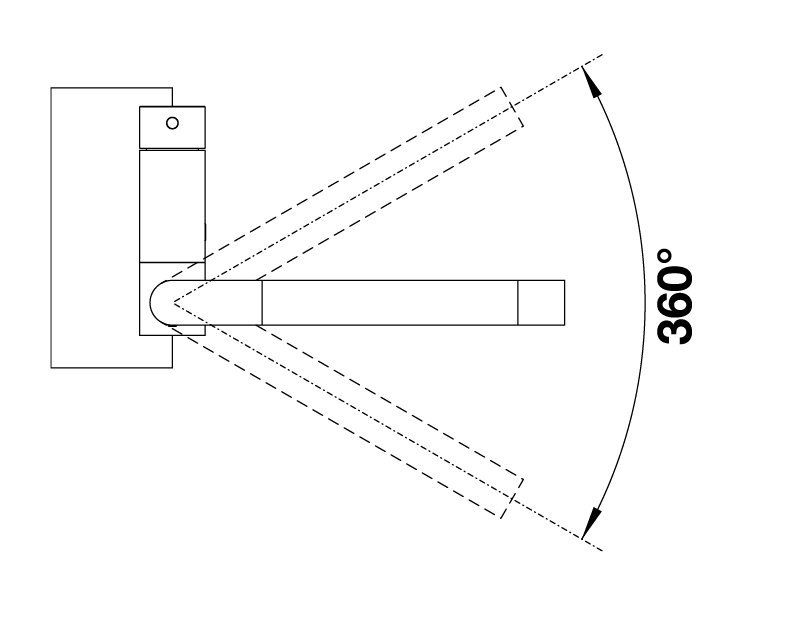 Blanco Coressa-F chróm páka vľavo