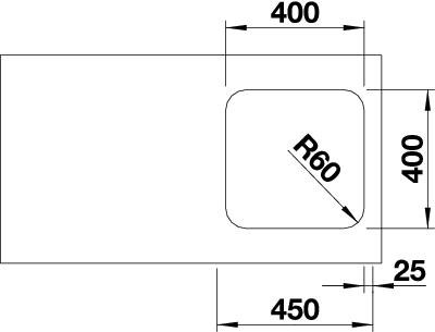 Blanco Supra 400-U nerez