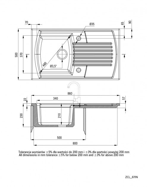 Deante Lusitano 860.0 biela