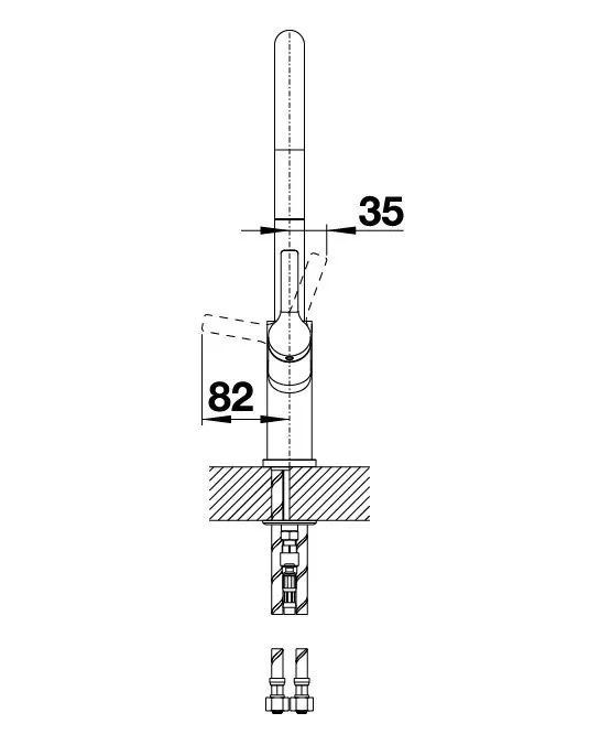 Blanco Carena-S Vario sivá vulkán/chróm výsuvná sprška