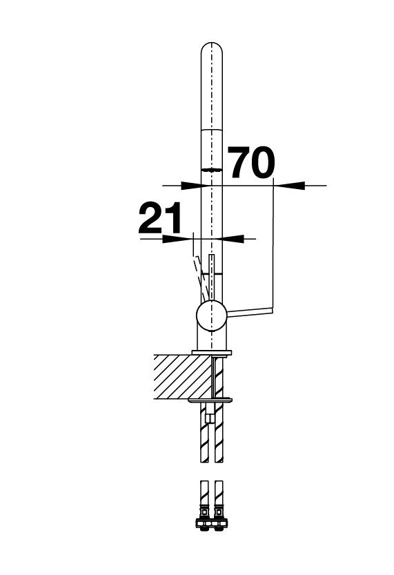 Blanco Coressa-F chróm páka vľavo