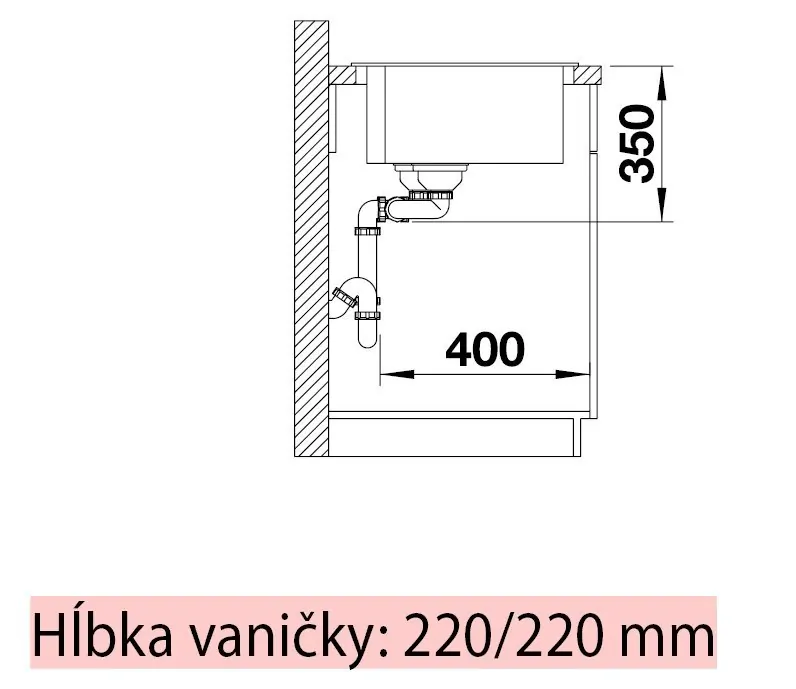 Blanco Pleon 9 biela vanička vľavo 