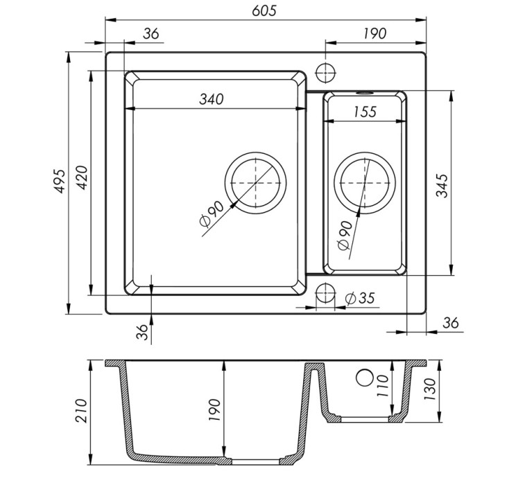 Granisil Fabero 605.2 čierna