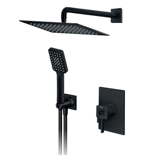 Sprchový set s termostatom pod omietku Rosan S2 Termo 2T31601B čierna