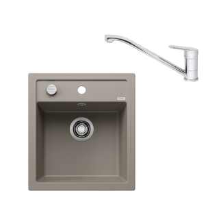 SET103 - Gránitový drez Blanco Dalago 45 tartufo + Kuchynská batéria Rosan King JA381001 chróm