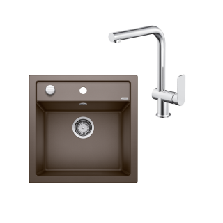 SET021 - Gránitový drez Blanco Dalago 5 káva + Kuchynská batéria Rosan S2 238201 chróm