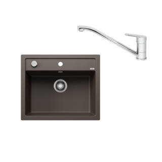 SET058 - Gránitový drez Blanco Dalago 6 káva + Kuchynská batéria Rosan King JA381001 chróm