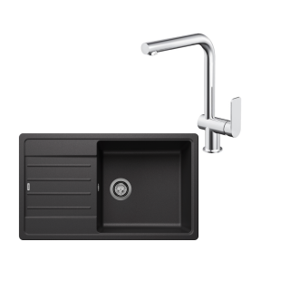 SET616 - Gránitový drez Blanco Legra XL 6 S antracit + Kuchynská batéria Rosan S2 238201 chróm