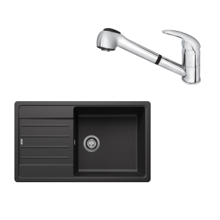 SET617 - Gránitový drez Blanco Legra XL 6 S antracit + Kuchynská batéria Rosan King J385001 chróm