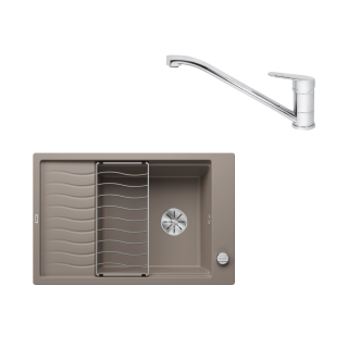 SET543 - Gránitový drez Blanco Elon XL 6 S tartufo Kuchynská batéria Rosan King JA381001 chróm