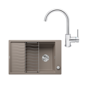 SET544 - Gránitový drez Blanco Elon XL 6 S tartufo + Kuchynská batéria Rosan Zerro JZ38101 chróm
