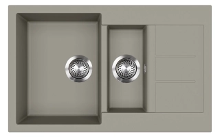 Gránitový drez Evido Cubo 6S Compact platinová