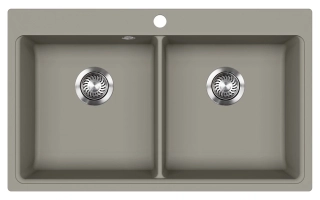 Gránitový drez Evido Quadro 9 platinová