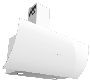 Komínový odsávač pár Evido Cliff 90W biele sklo