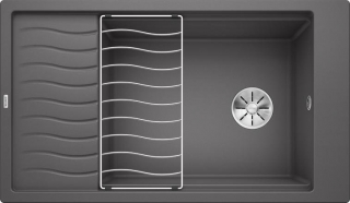 Blanco Elon XL 8 S sivá skala + odkvapkávacia nerezová mriežka