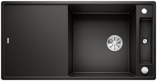 Blanco Axia III XL 6 S čierna s excentrom + biela sklenená krájacia doska