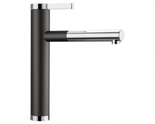 Blanco Linee-S čierna / chróm výsuvná sprška