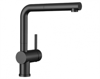 Blanco Linus-S čierna matná výsuvná sprška